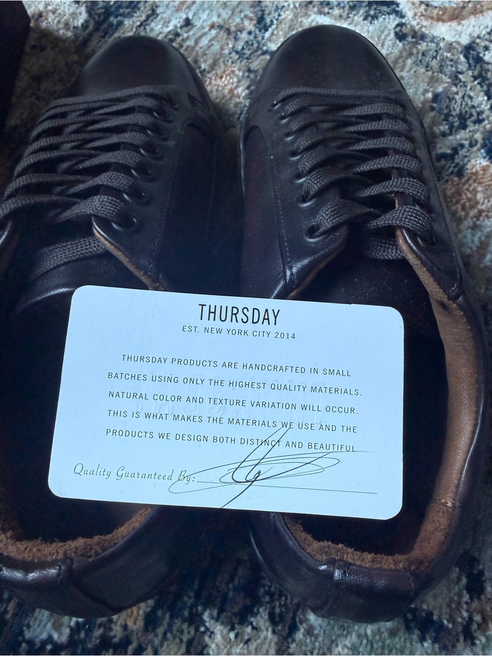 Thursday Boot Company Dark Brown Leather Sneakers - Picture 2 of 10